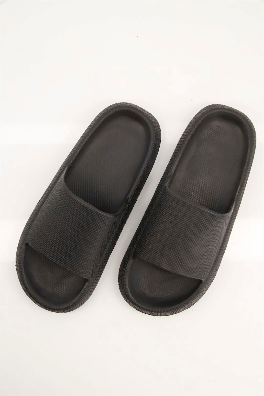 Men Comfortable Slides Of Fine Evr In Black 1148